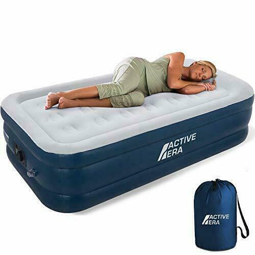 Photo 1 of Active Era Air Mattress with Built-in Pump - Elevated Inflatable Airbed Twin Single - Puncture Resistant Airbed with Waterproof Flocked Top
