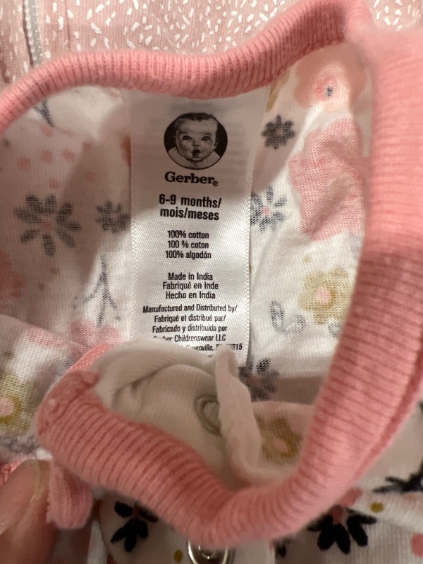 Photo 3 of Gerber® 4-Pack Baby Girls Bear Sleep N' Plays, 6-9 Months