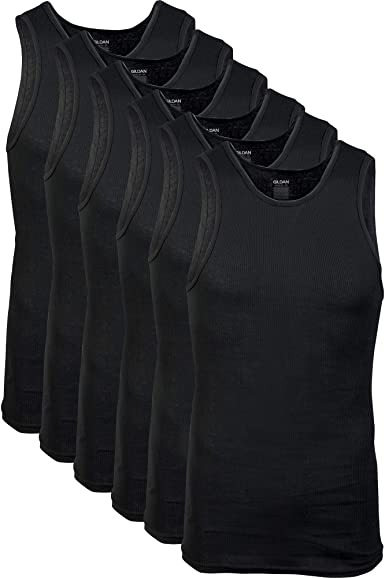 Photo 1 of Gildan Men's A-Shirts Tanks Multipack, Small (34-36)