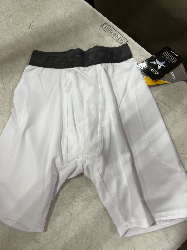 Photo 2 of Easton Sliding Short Youth, White, Size Medium
