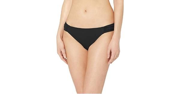 Photo 1 of Amazon Essentials Women's Side Tab Bikini Swimsuit Bottom Black, Small 