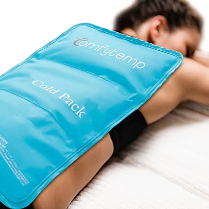 Photo 1 of Comfytemp Ice Pack for Back, 13.5inx21.5in Large Reusable Gel Compress for Injuries, Back Pain Relief with 2 Straps, Cold Therapy for Swelling, Bruises, Sprains, Surgery on Back, Waist, Hip, Legs
