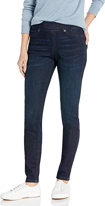 Photo 1 of Amazon Essentials Women's High Rise Curvy Skinny Dark Jeans, Size 6 Long