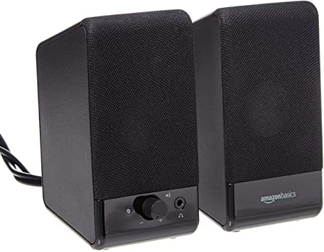 Photo 1 of Amazon Basics Computer Speakers for Desktop or Laptop PC | USB-Powered, Black
