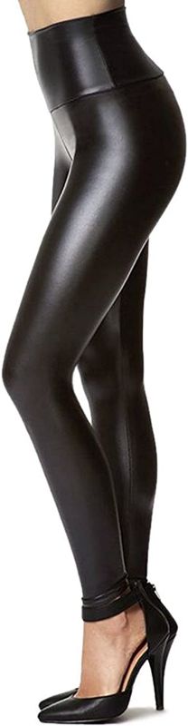 Photo 1 of SIZE MEDIUM Tagoo Women's Stretchy Faux Leather Leggings Pants, Sexy Red High Waisted Tights
