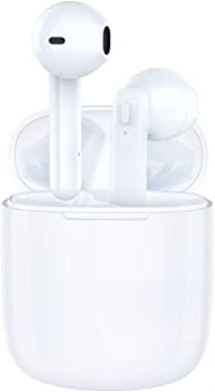 Photo 1 of True Wireless Earbuds, REEHM IPX7 Waterproof Bluetooth 5.0 Wireless Headphones with Microphone Charging Case 35H Playtime in-Ear Hi-Fi Stereo Sound TWS Earphones Headset for Sport Running (White)
