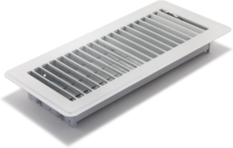 Photo 1 of Accord Ventilation ABFRWH410 Floor Register, 4” x 10”, White
