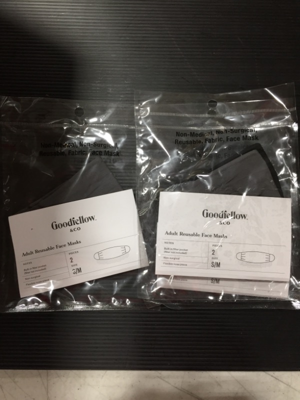 Photo 2 of 2pk Men's Fabric Face Masks (4 mask total) - Goodfellow & Co™
