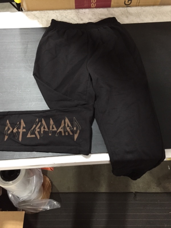 Photo 2 of Women's Def Leppard Graphic Jogger Pants - Black Leopard Print (S)

