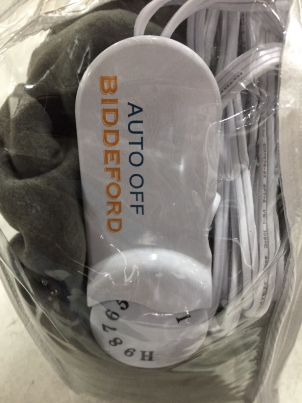 Photo 1 of Biddeford Blankets Comfort Knit Electric Heated Blanket with Analog Controller, Twin, Grey
