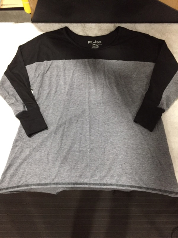 Photo 1 of fruit of the loom fit for me grey and black long sleeve (16 W)