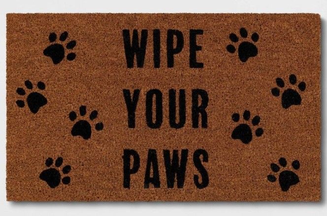 Photo 1 of 1'6"x2'6" Wipe Your Paws Doormat Natural - Threshold™

