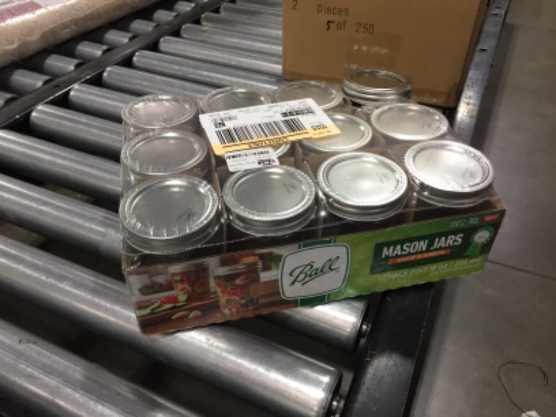 Photo 1 of Ball 8oz 12pk Glass Regular Mouth Mason Jar with Lid and Band

