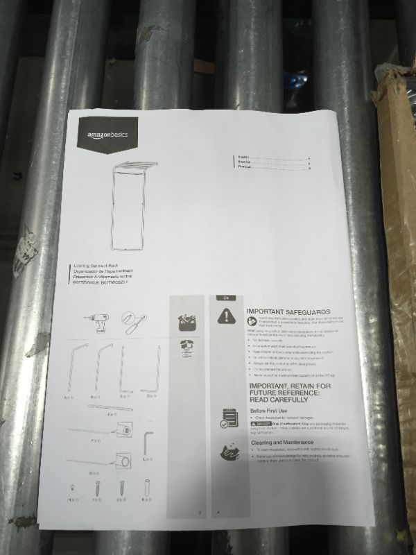 Photo 1 of Amazon Basics - Leaning Garment Rack (black)
