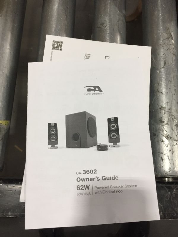Photo 1 of Cyber Acoustics CA-3602FFP 2.1 Speaker Sound System with Subwoofer and Control Pod - Great for Music, Movies, Multimedia Pcs, Macs, Laptops and Gaming Systems
