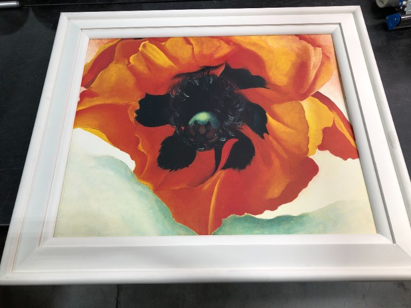 Photo 1 of GEORGIA OKEEFE POPPY 1927 ART PRINT, 38 X 32 INCHES