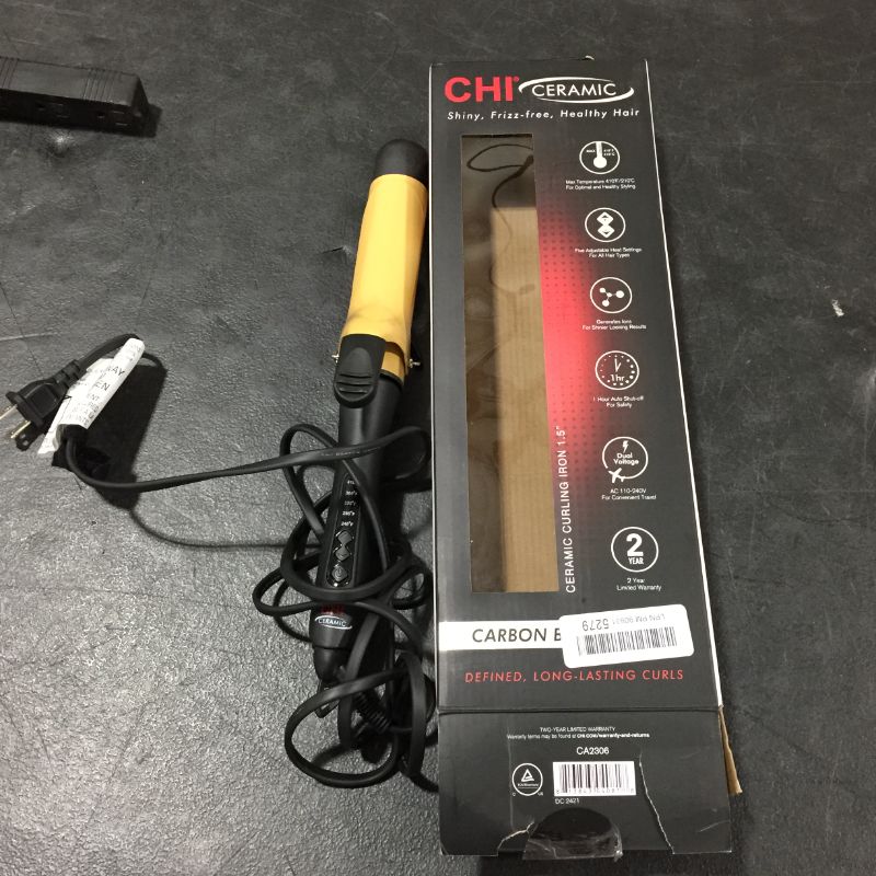 Photo 2 of CHI Ceramic Tourmaline Curling Iron Shiny Frizz-free Healthy Hair 1.5 Inch