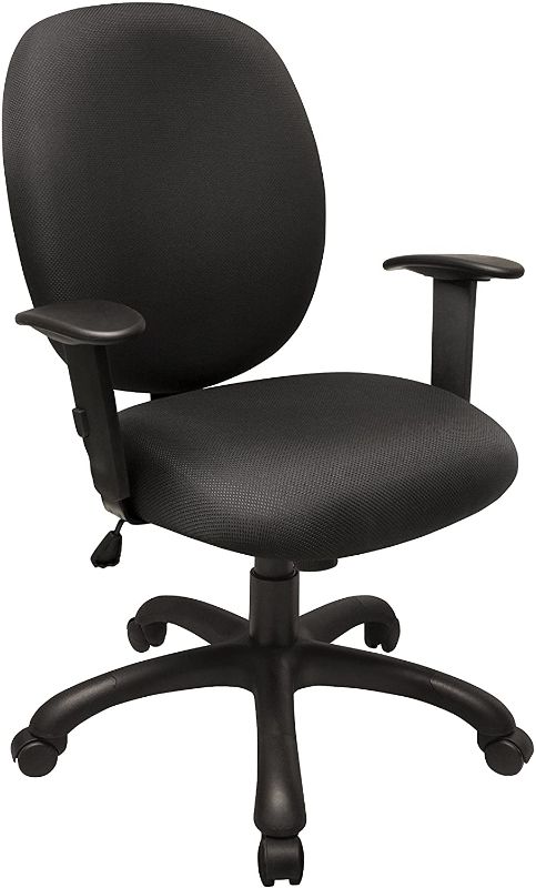 Photo 1 of OS Home and Office Rolling Adjustable Height and Seat Tilt Task Chair, Grey and Black
