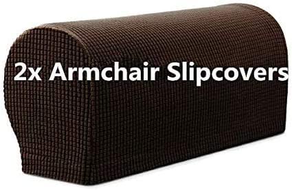 Photo 1 of BADASS SHARKS Non-Slip Stretch Armrest Cover for Fabrics Leather Sofas and Chairs Set of 4 Universal for All Types of Sofas Machine Washable Dirty
