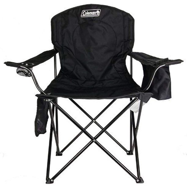 Photo 1 of Coleman® Adult Camping Chair with Built-In 4-Can Cooler, Black
