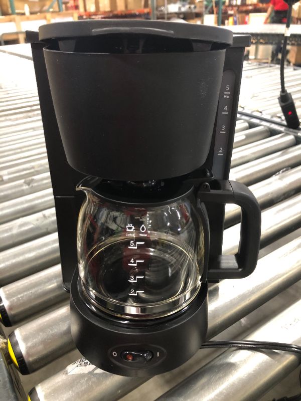 Photo 1 of AmazonBasics 5-Cup Coffeemaker with Glass Carafe