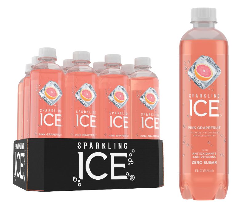 Photo 1 of (Pack of 12) Sparkling Ice® Naturally Flavored Sparkling Water, Pink Grapefruit 17 Fl Oz [EXP 4-25-22]