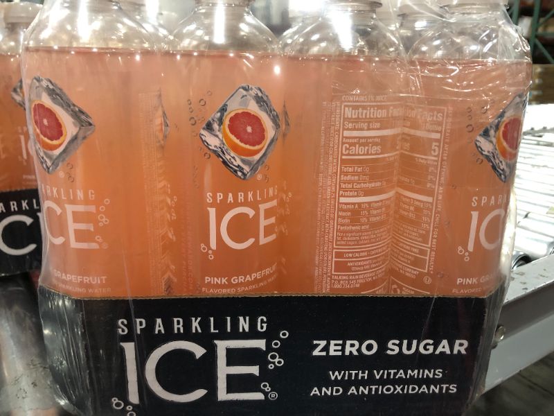 Photo 2 of (Pack of 12) Sparkling Ice® Naturally Flavored Sparkling Water, Pink Grapefruit 17 Fl Oz [EXP 4-25-22]