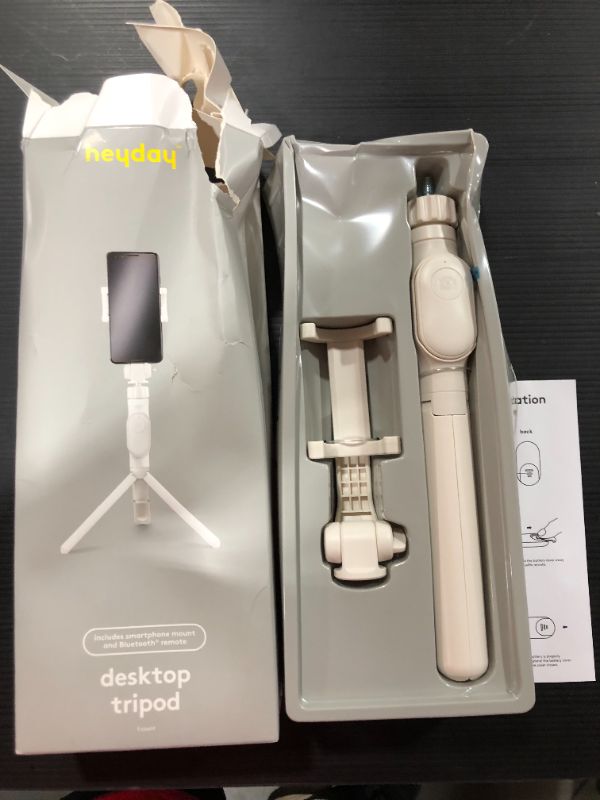 Photo 1 of heyday™ Desktop Tripod + Phone Mount - Stone White
