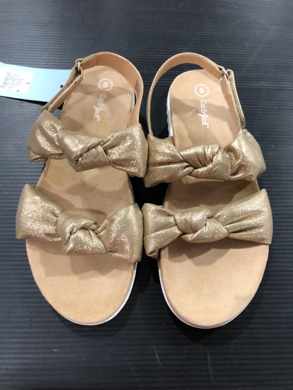 Photo 2 of [Size 5] Girls' Elena Footbed Sandals - Cat & Jack™