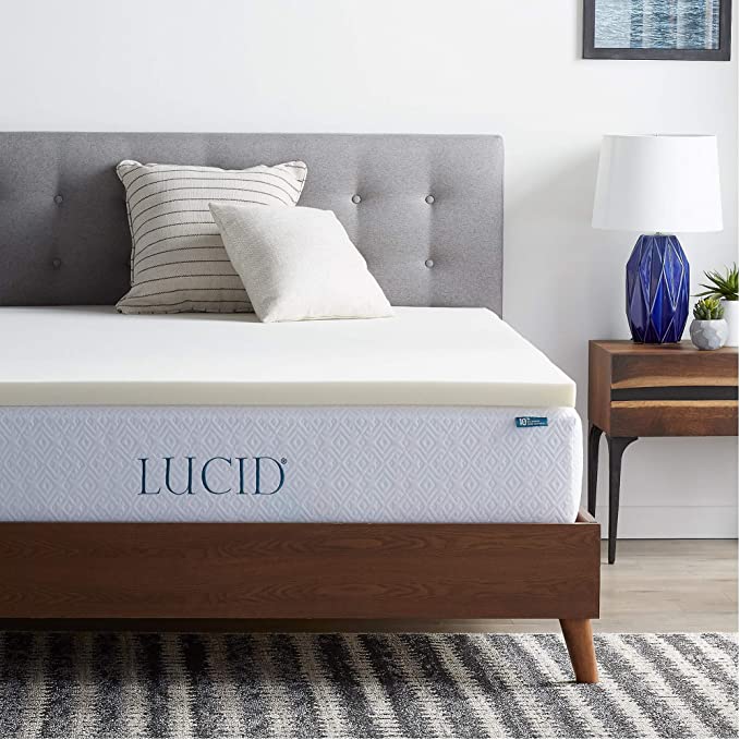 Photo 1 of  Full LUCID 2 Inch Traditional Foam Mattress Topper - Hypoallergenic - Ventilated - Conforming Support 
