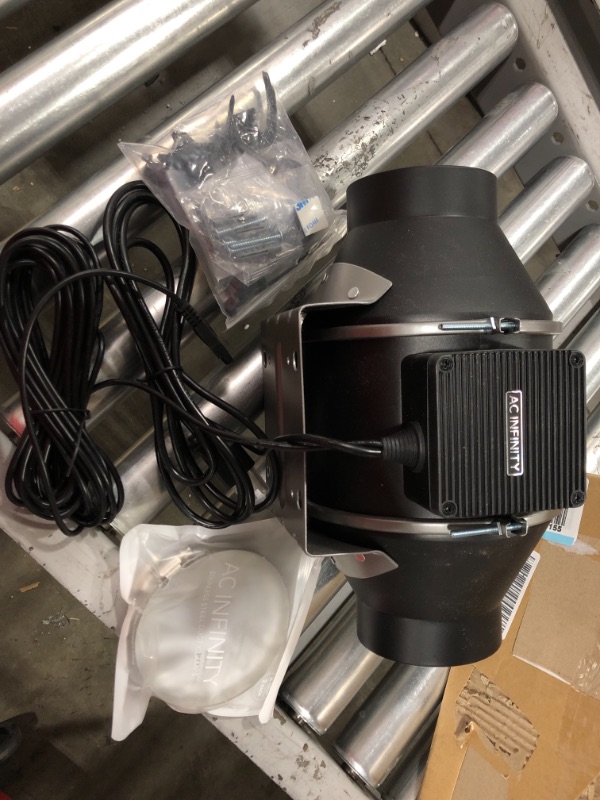 Photo 2 of AC Infinity CLOUDLINE T4, Quiet 4” Inline Duct Fan with Temperature Humidity Controller - Ventilation Exhaust Fan for Heating Cooling Booster, Grow Tents, Hydroponics
