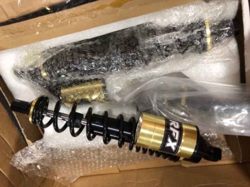 Photo 1 of NEWSMARTS 2 Pcs Motorcycle 440mm 17.3" Air Shock Absorbers Black & Gold ATV Shocks UTV Shocks Universal For ATV UTV Go Kart Quad Dirt Bikes