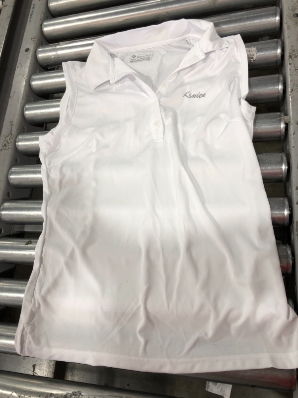 Photo 2 of Ksmien Women's Golf Polo Sleeveless Shirts Tennis Outdoor Athletic Tank Tops Quick Dry UPF 50 XL
