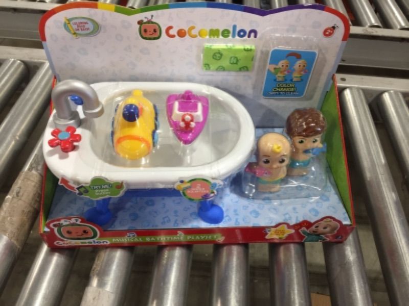 Photo 2 of CoComelon Musical Bathtime Playset - Plays Clips of The ‘Bath Song’ - Features 2 Color Change Figures (JJ & Tomtom), 2 Toy Bath Squirters, Cleaning Cloth – Toys for Kids, Toddlers, and Preschoolers
