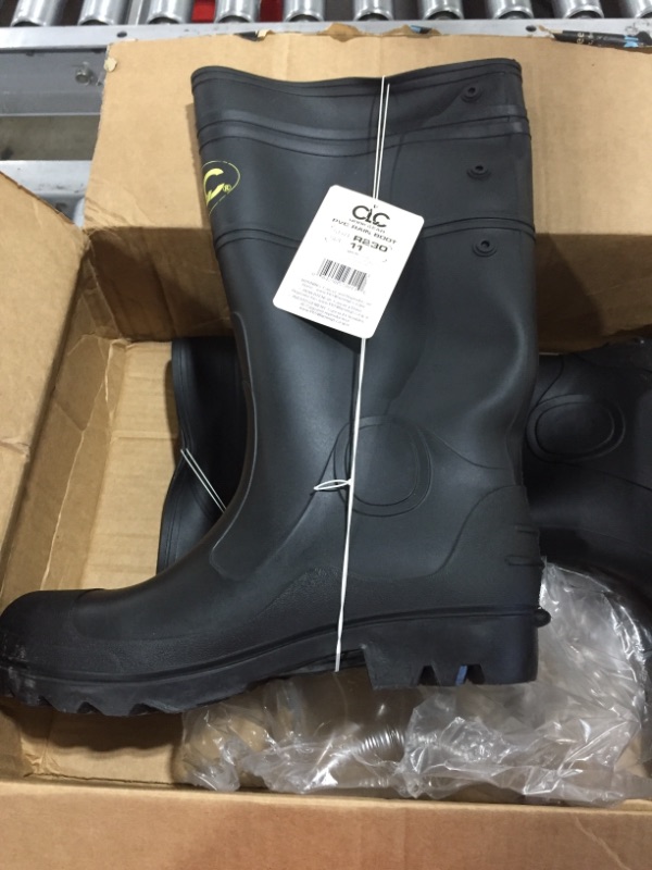 Photo 2 of Clc Men S Pvc Rain Boot Black Mid-Calf Rubber - SIZE 11M
