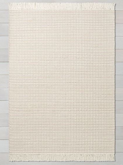 Photo 1 of 7' X 10' Textured Stripe Area Rug / Sour Cream - Hearth & Hand™ with Magnolia
