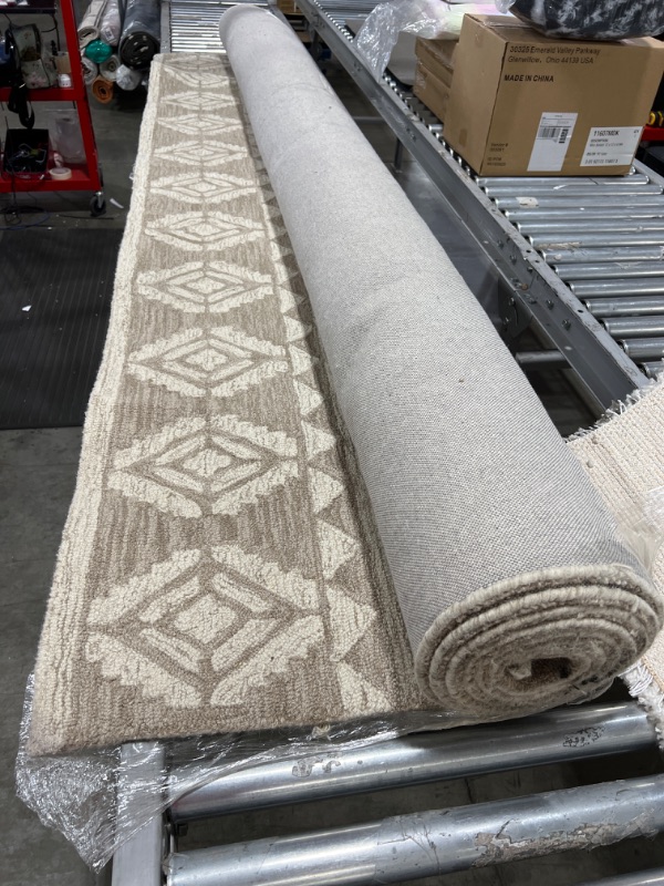 Photo 2 of 9'X12' Jacamar Tribal Design Tufted Area Rug Neutral - Opalhouse , Size: 9'X12'
