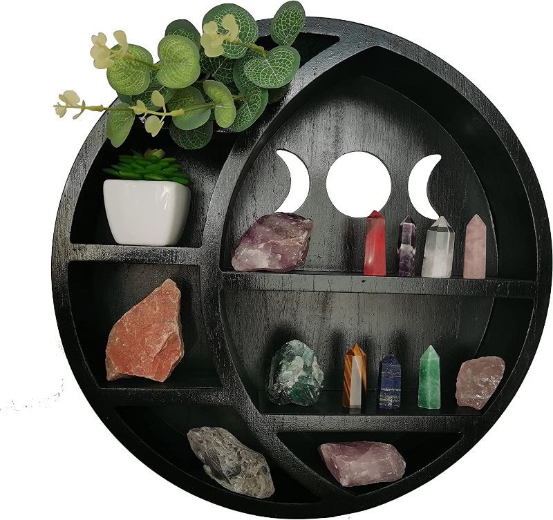 Photo 1 of  Black Moon Shelf with Plants, 5Hanging Moons