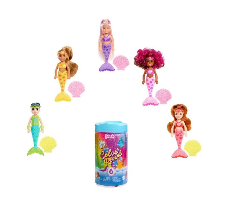 Photo 1 of Barbie Chelsea Color Reveal Rainbow Mermaid Doll
6 PACK 


