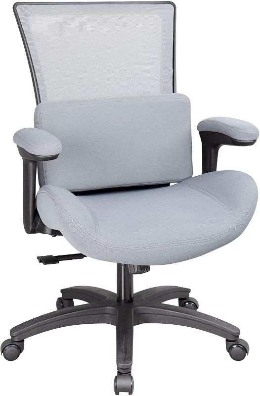 Photo 1 of BOLISS Big and Tall Ergonomic Office Computer Desk Chair with Soft Adjustable Lumbar Cushion Flip Arms,500 lbs- Grey
