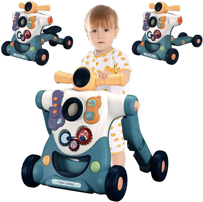 Photo 1 of Baby Sit-to-Stand Learning Walker, 3 in 1 Baby Walker for Boys Girls Toddlers, Educational Baby Push Walkers with Entertainment Activity Center, Baby Music Learning Toy Gift for Infant Boys Girls
