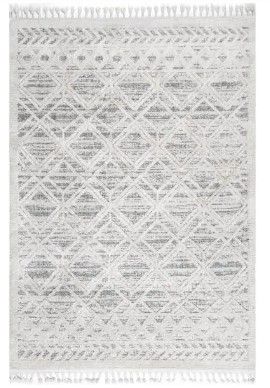 Photo 1 of Ansley Textured Lattice Tassel Beige 7 ft. 10 in. x 10 ft. 10 in. Area Rug
