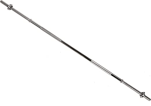 Photo 1 of BalanceFrom 1-Inch Diameter Threaded Chrome Barbell with Lock Collars, 41-Inch
