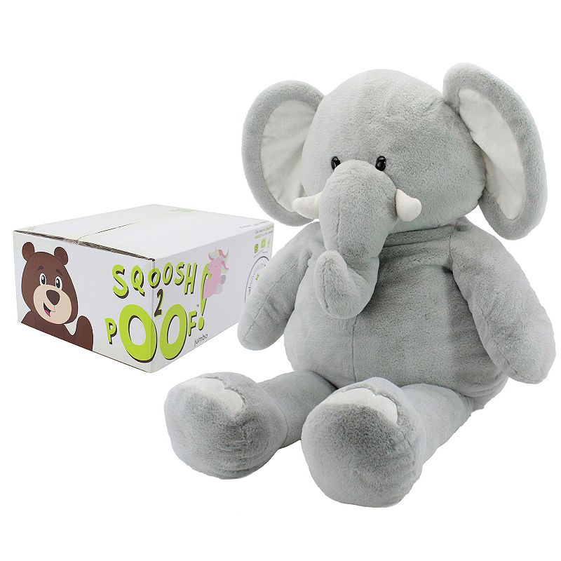 Photo 1 of Animal Adventure Sqoosh2Poof Jumbo Plush Elephant
