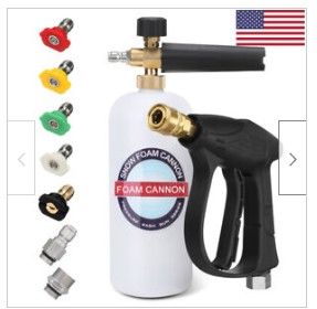 Photo 1 of 3000PSI Snow Foam Pressure Washer Gun Car Wash Soap Lance Spray Jet Bottle Kit

