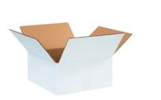 Photo 1 of 12" x 12" x 6" White Corrugated Boxes, 25/Bundle
