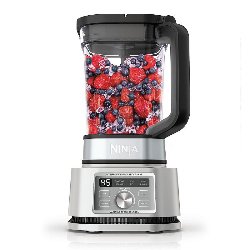 Photo 1 of NINJA Foodi 72 Oz. 6-Speed Stainless Steel 3-in-1 Power Blender and Food Processor, Silver
