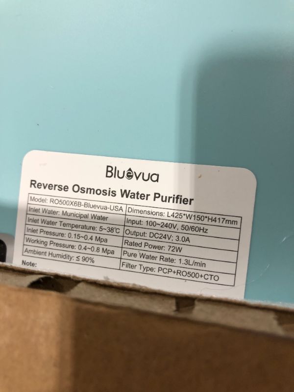 Photo 3 of Bluevua Reverse Osmosis System, Tankless RO Water Filter System, 5 Stage Reverse Osmosis System, Reverse Osmosis System Under Sink, Under-Sink Filtrat
