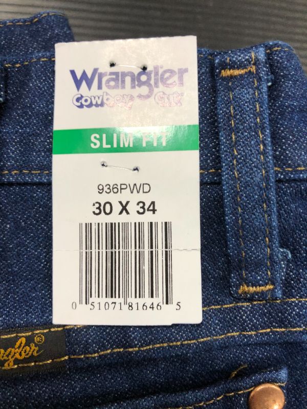 Photo 3 of Wrangler Mens Slim Fit Jean, 30 34, Blue
