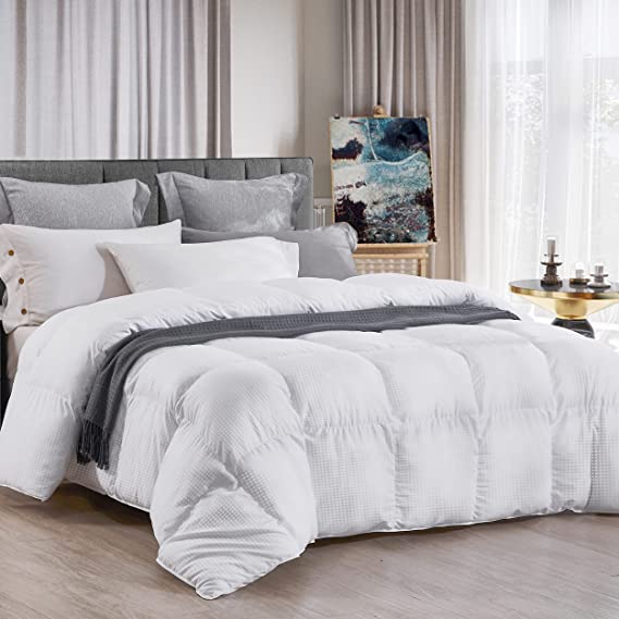 Photo 1 of ABOUTABED Twin Bedding Comforter Duvet Insert - All Season Goose Down Alternative - Ultra Soft Quilted Comforters with Corner Tabs- Hotel Collection Machine Washable
